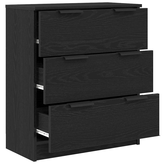 Bufet cu sertar Negru 60 x 30 x 70 cm Lemn compozit - WALTI WALTI