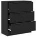 Bufet cu sertar Negru 60 x 30 x 70 cm Lemn compozit - WALTI WALTI