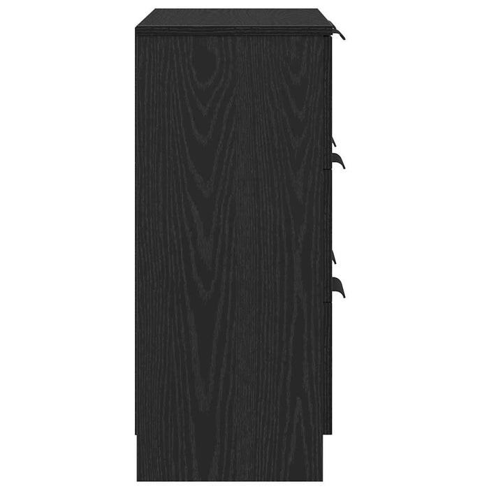 Bufet cu sertar Negru 60 x 30 x 70 cm Lemn compozit - WALTI WALTI