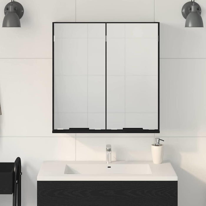 Dulap cu oglindă pentru baie Stejar negru 64 x 20 x 67 cm - WALTI WALTI