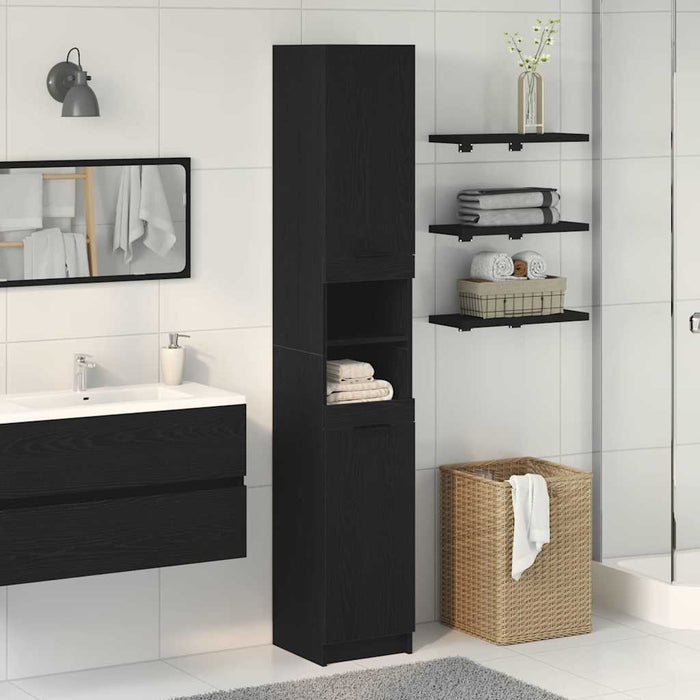 Dulap de Baie Stejar negru 32 x 34 x 188.5 cm Lemn compozit - WALTI WALTI