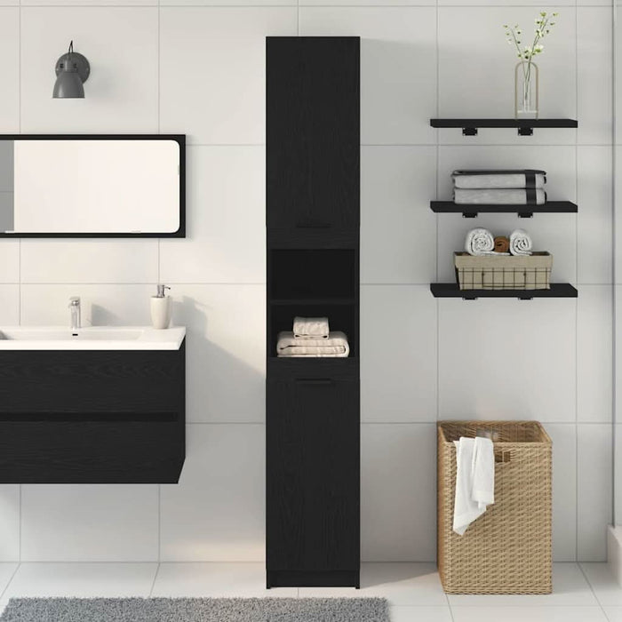 Dulap de Baie Stejar negru 32 x 34 x 188.5 cm Lemn compozit - WALTI WALTI