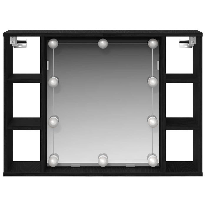 Dulap cu oglindă Stejar Negru 76 x 15 x 55 cm Lemn compozit - WALTI WALTI