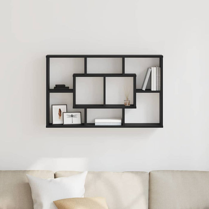 Raft de perete Stejar Negru 85 x 16 x 52,5 cm Lemn compozit - WALTI WALTI