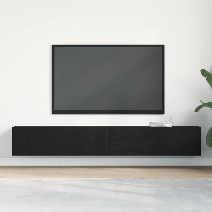 Cabinet TV 2 pcs Negru 100 x 30 x 30 cm Lemn compozit - WALTI WALTI