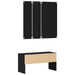 Set mobilier hol cu sertar 4 pcs Stejar Negru Lemn compozit - WALTI WALTI