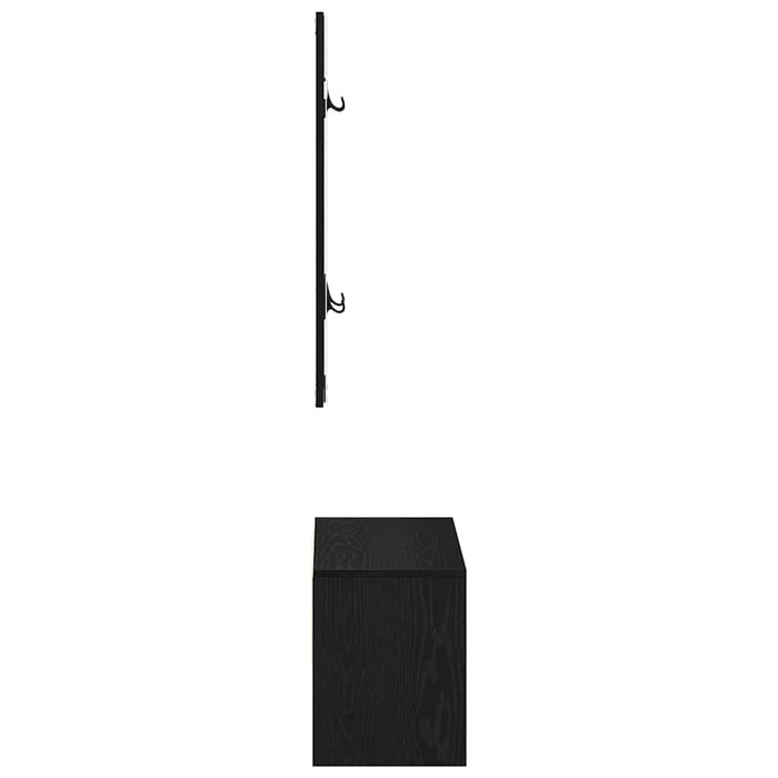 Set mobilier hol cu sertar 4 pcs Stejar Negru Lemn compozit - WALTI WALTI