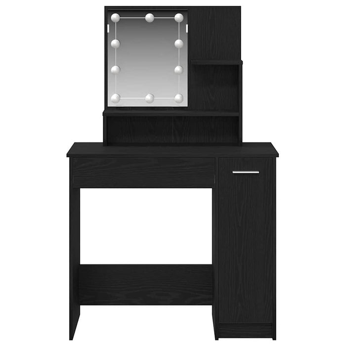 Masă de Machiaj Stejar Negru 86,5 x 35 x 136 cm Lemn compozit - WALTI WALTI