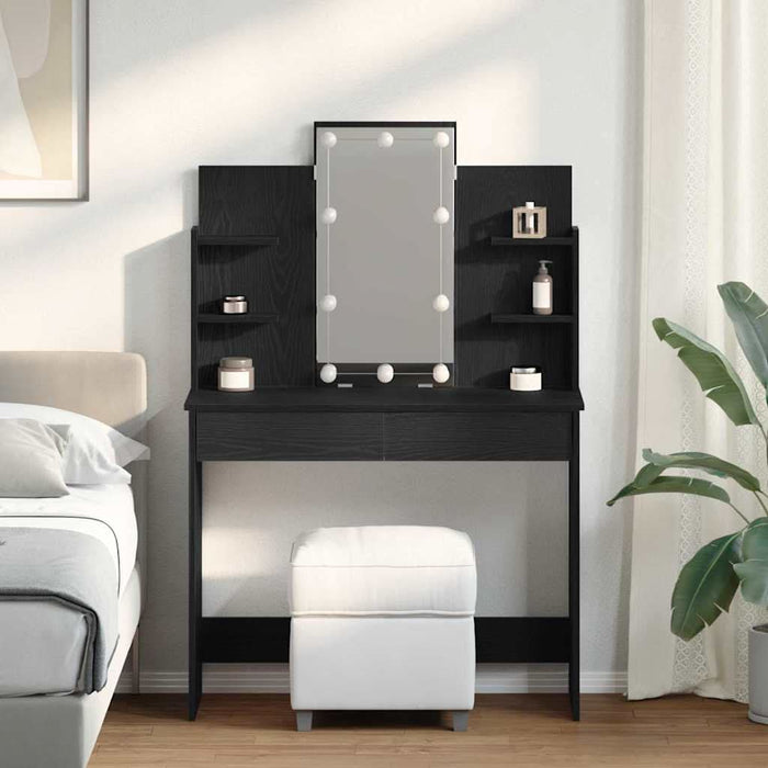 Masă de Machiaj Stejar negru 96 x 40 x 142 cm Lemn compozit - WALTI WALTI