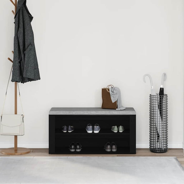 Bancă pentru pantofi, stejar negru, 100x35x45 cm, lemn stratificat - WALTI WALTI