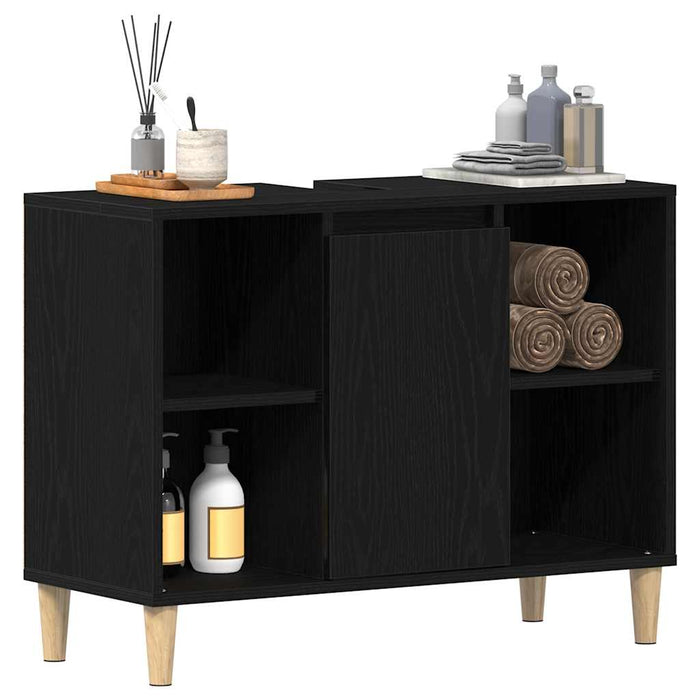 Dulap chiuvetă, stejar negru, 80x33x60 cm, lemn stratificat - WALTI WALTI