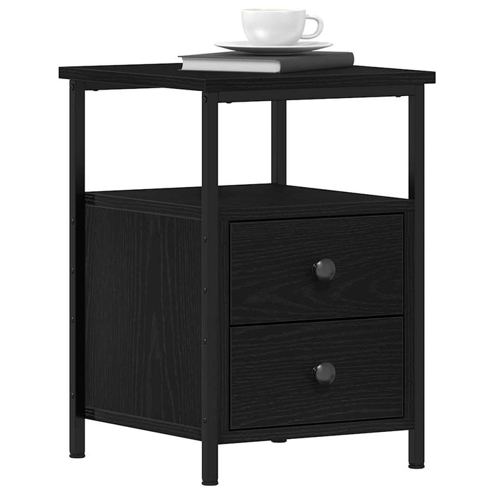 Noptiere 2 buc. stejar negru 34x35,5x50 cm lemn stratificat - WALTI WALTI