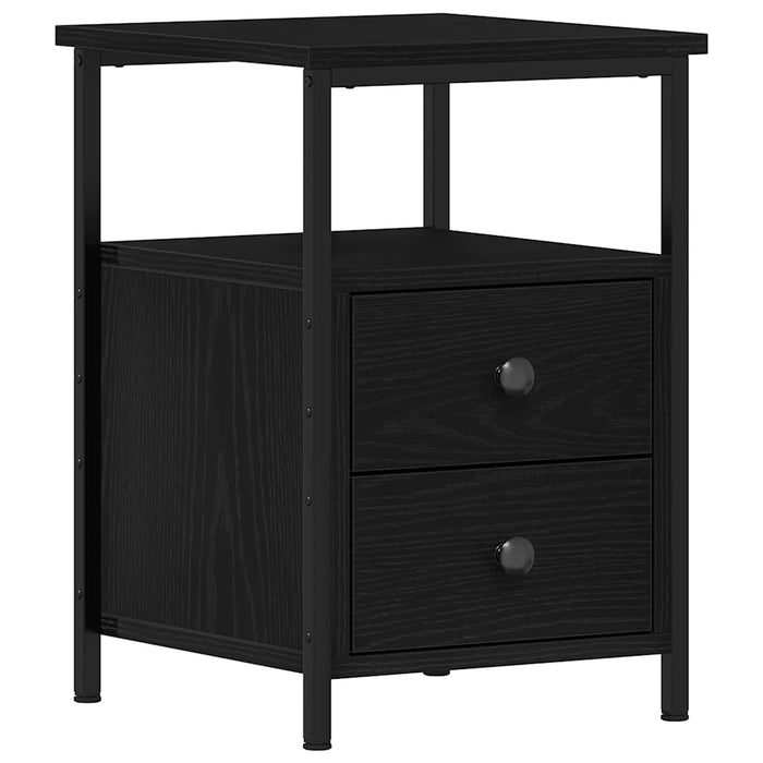 Noptiere 2 buc. stejar negru 34x35,5x50 cm lemn stratificat - WALTI WALTI