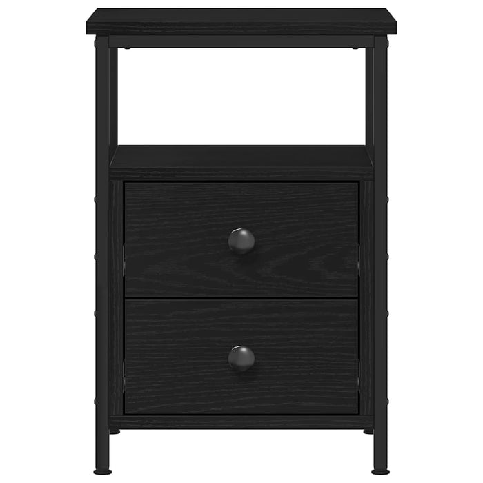 Noptiere 2 buc. stejar negru 34x35,5x50 cm lemn stratificat - WALTI WALTI