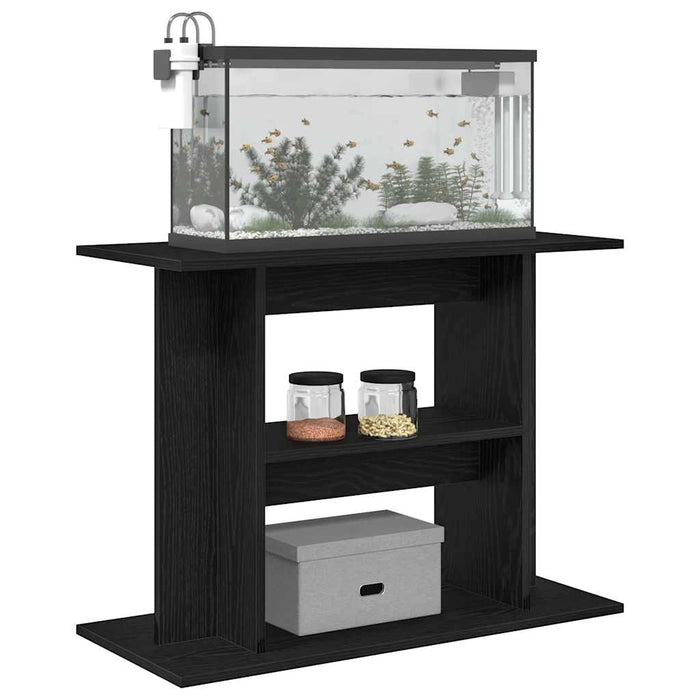 Suport acvariu Stejar negru 80x35x60 cm Lemn prelucrat WALTI