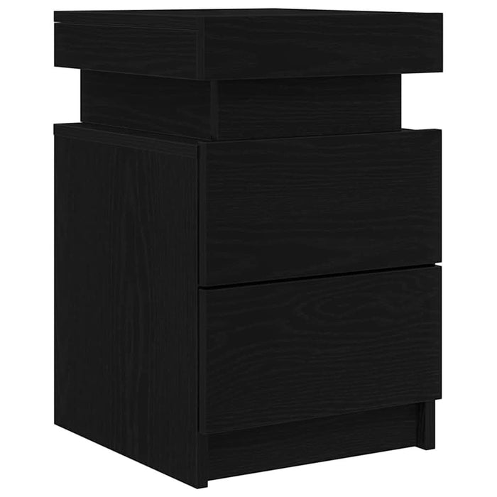 Dulap de noapte Stejar Negru 35 x 39 x 55 cm Lemn compozit - WALTI WALTI