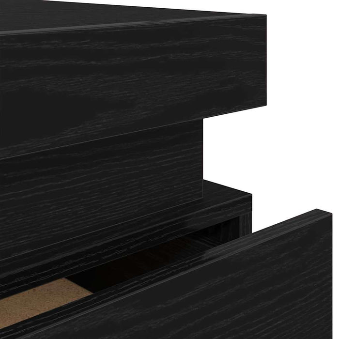 Dulap de noapte cu sertar 2 pcs Stejar Negru 35 x 39 x 55 cm - WALTI WALTI