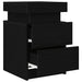 Dulap de noapte cu sertar 2 pcs Stejar Negru 35 x 39 x 55 cm - WALTI WALTI