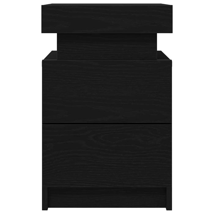 Dulap de noapte cu sertar 2 pcs Stejar Negru 35 x 39 x 55 cm - WALTI WALTI