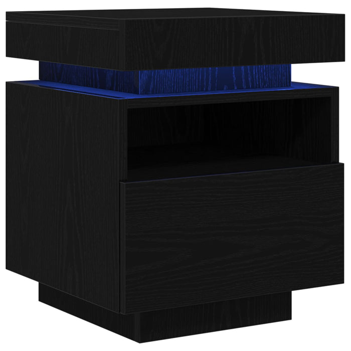 Dulap de noapte Stejar Negru 40 x 39 x 48,5 cm Lemn compozit - WALTI WALTI