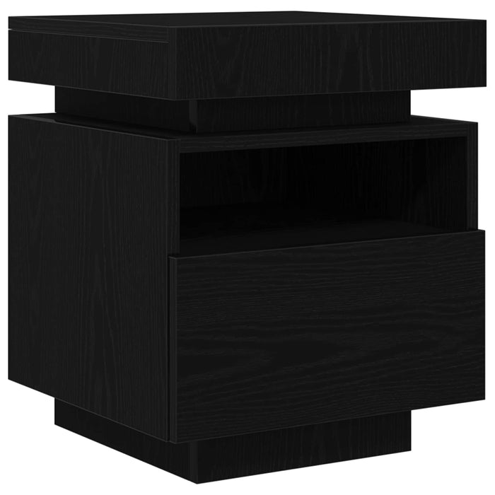 Dulap de noapte Stejar Negru 40 x 39 x 48,5 cm Lemn compozit - WALTI WALTI