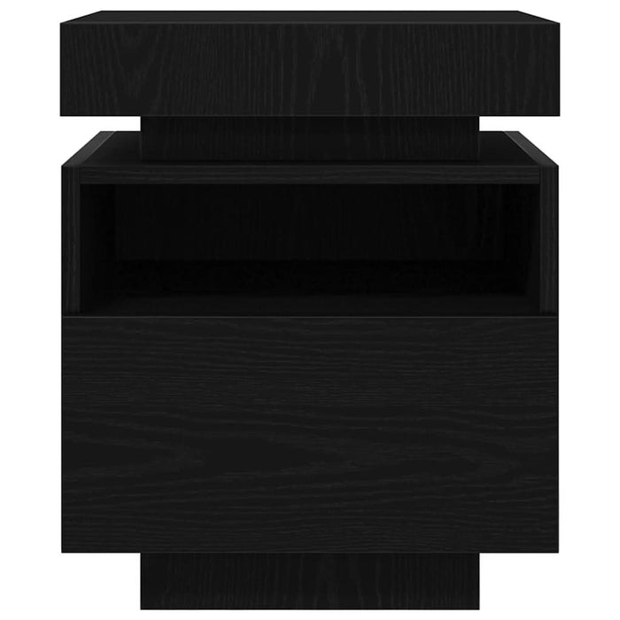 Dulap de noapte Stejar Negru 40 x 39 x 48,5 cm Lemn compozit - WALTI WALTI