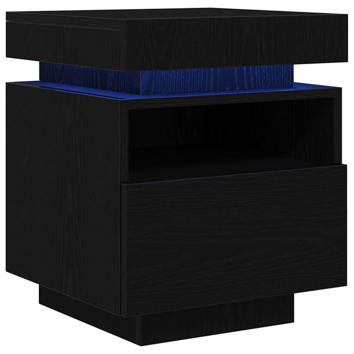 Dulap de noapte cu sertar 2 pcs Stejar Negru 40 x 39 x 48,5 cm - WALTI WALTI