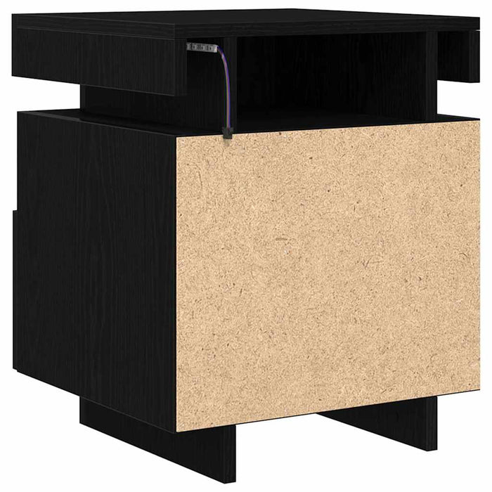 Dulap de noapte cu sertar 2 pcs Stejar Negru 40 x 39 x 48,5 cm - WALTI WALTI