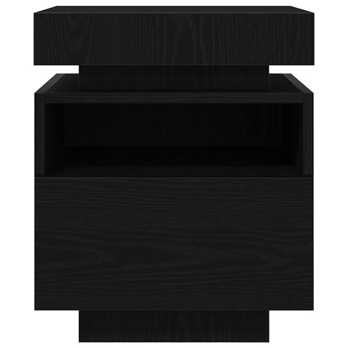 Dulap de noapte cu sertar 2 pcs Stejar Negru 40 x 39 x 48,5 cm - WALTI WALTI