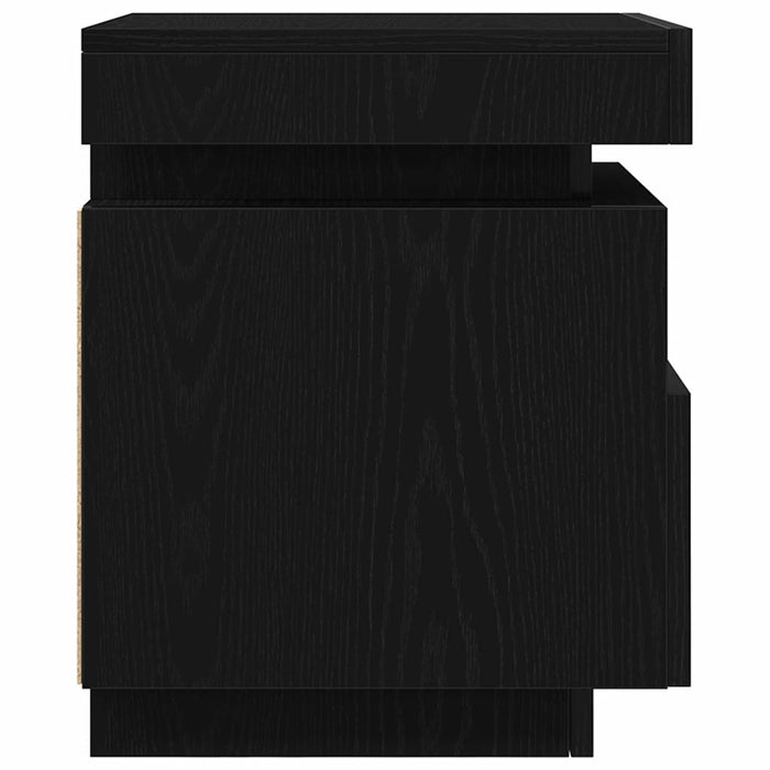 Dulap de noapte cu sertar 2 pcs Stejar Negru 40 x 39 x 48,5 cm - WALTI WALTI