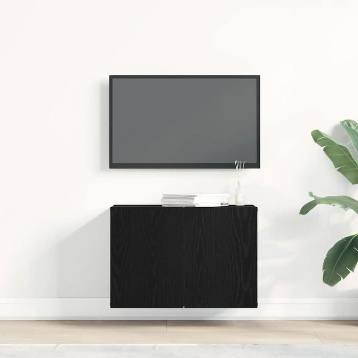 Comodă TV din stejar negru 60x30x41 cm, lemn stratificat - WALTI WALTI