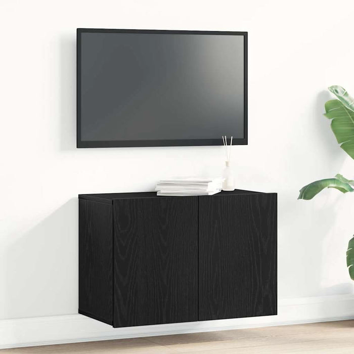 Comodă TV din stejar negru 60x30x41 cm, lemn stratificat - WALTI WALTI