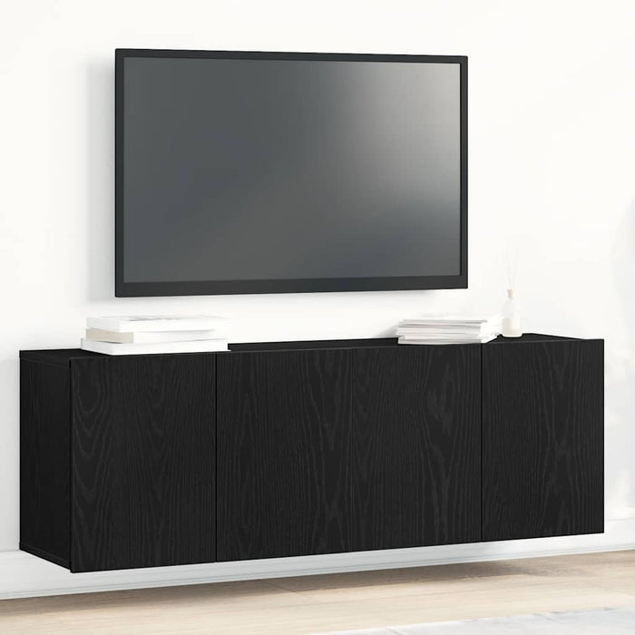 Mobilier TV 2 buc., stejar negru, 120x30x41 cm, lemn stratificat - WALTI WALTI
