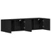 Mobilier TV 2 buc., stejar negru, 160x30x41 cm, lemn stratificat - WALTI WALTI