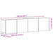 Mobilier TV 2 buc., stejar negru, 160x30x41 cm, lemn stratificat - WALTI WALTI