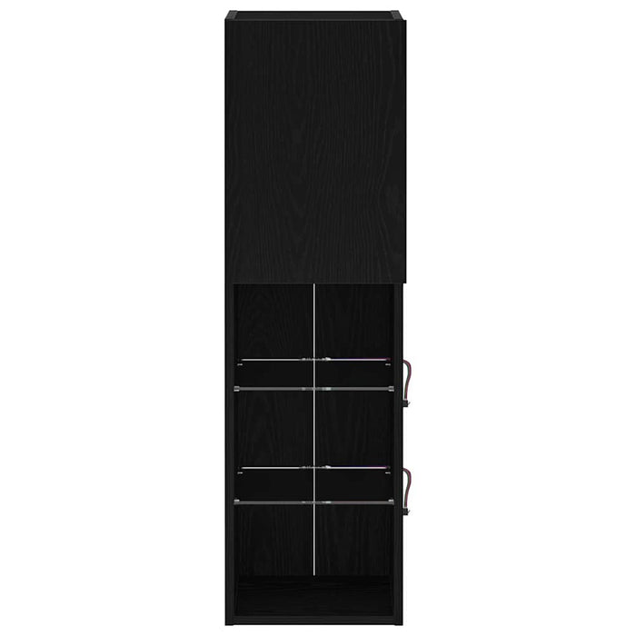 Cabinet TV Negru 30.5 x 30 x 102 cm Lemn compozit - WALTI WALTI