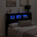 Tăblie LED Stejar negru 140 x 18.5 x 103.5 cm Lemn compozit - WALTI WALTI