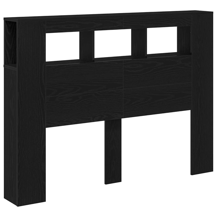 Tăblie LED Stejar negru 140 x 18.5 x 103.5 cm Lemn compozit - WALTI WALTI