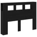 Tăblie LED Stejar negru 140 x 18.5 x 103.5 cm Lemn compozit - WALTI WALTI