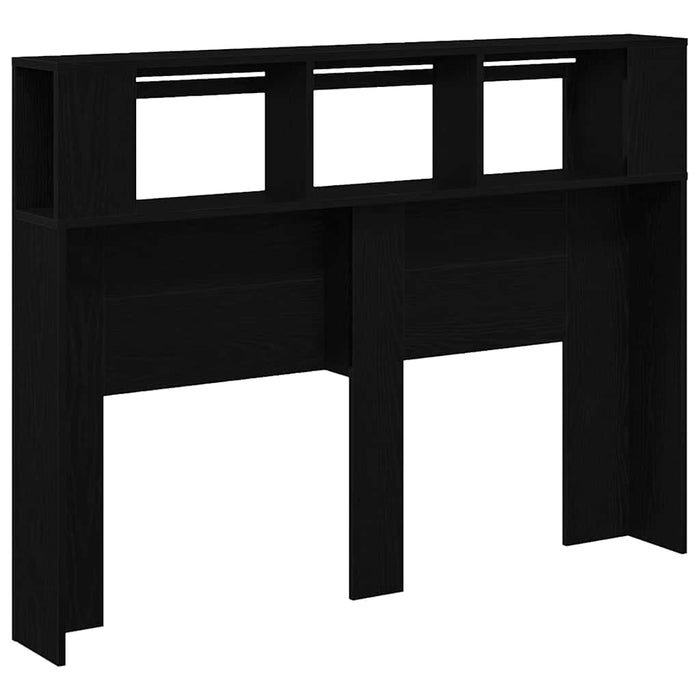 Tăblie LED Stejar negru 140 x 18.5 x 103.5 cm Lemn compozit - WALTI WALTI