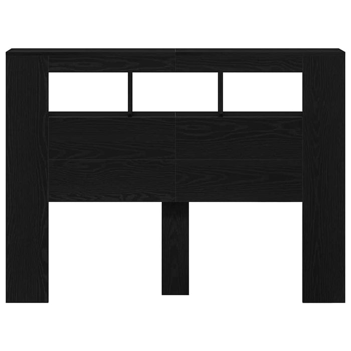 Tăblie LED Stejar negru 140 x 18.5 x 103.5 cm Lemn compozit - WALTI WALTI