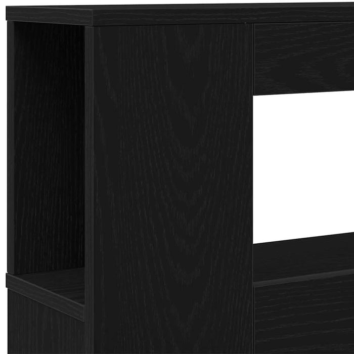 Tăblie LED Stejar negru 160 x 18.5 x 103.5 cm Lemn compozit - WALTI WALTI