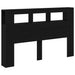 Tăblie LED Stejar negru 160 x 18.5 x 103.5 cm Lemn compozit - WALTI WALTI