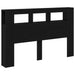 Tăblie LED Stejar negru 160 x 18.5 x 103.5 cm Lemn compozit - WALTI WALTI