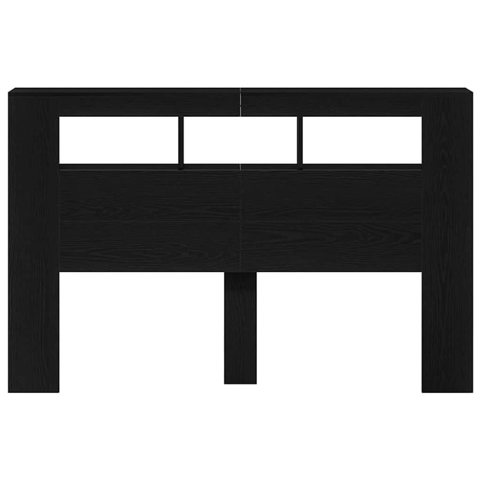 Tăblie LED Stejar negru 160 x 18.5 x 103.5 cm Lemn compozit - WALTI WALTI