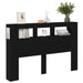 Tăblie LED Stejar negru 160 x 18.5 x 103.5 cm Lemn compozit - WALTI WALTI
