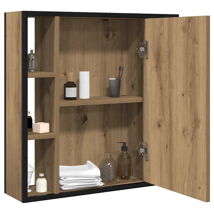 Dulap cu oglindă pentru baie Stejar Artisan Lemn prelucrat - WALTI WALTI