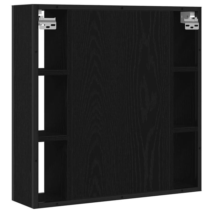 Dulap cu oglindă de baie stejar negru 60x16x60cm lemn prelucrat - WALTI WALTI