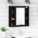 Dulap cu oglindă de baie stejar negru 60x16x60cm lemn prelucrat - WALTI WALTI