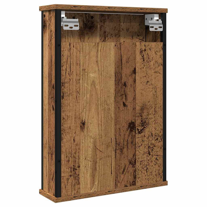 Dulap cu oglindă de baie lemn vechi 42x12x60 cm lemn prelucrat WALTI